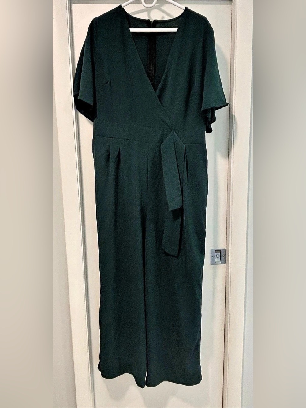 Deep Green Women’s V-neck jumpsuit